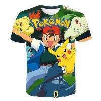 โปเกมอนเสื้อยืดการ์ตูนเด็กเด็กเด็กสาวเด็กแขนสั้นฤดูร้อนเสื้อผ้า Pikachu การ์ตูนพิมพ์ Pikachu Tee เด็ก