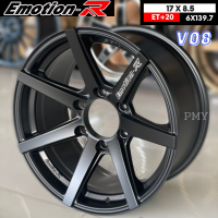 ล้อแม็กขอบ 17x8.5 ET+20 6H139.7 CB106.1? ยี่ห้อ Emotion-R รุ่น V08 ?(ราคาต่อ1วง)?*ขายยกชุด4วง* ล้อแม็กใบพัด สีดำด้าน ราาคาพิเศษ สินค้ามีจำนวนจำกัด