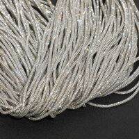 hotx【DT】 2 Yards Rhinestone Rope Glitter 4mm Tube Cord Trimming Jewelry Necklace Shoelaces Material