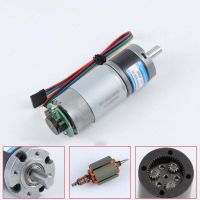 ✻ﺴ DC Gear Motor with Encoder 12V 24V Planetary Gear 36-555 Large Torque Adjustable Speed Small Motor DC Electric Motor