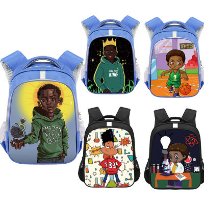 13inch afro boys print backpack children school bags for black boy kid kindergarten bag American Africa canvas backpacks bookbag