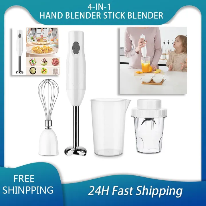 Hand Blender 4in1 Stick Blender with 600ml Mixing Beaker,Food Grinder