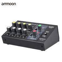 Ammoon AM-228เครื่องผสมสัญญาณเสียงสเตอริโอโมโนโลหะขนาดกะทัดรัดเสียงต่ำ8ช่องสัญญาณพร้อมสายอะแดปเตอร์