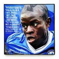 NGolo Kante เอ็นโกโล กองเต้ ทีม Chelsea เชลซี ฝรั่งเศส รูปภาพ​ติด​ผนัง​ pop art พร้อมกรอบและที่แขวน ฟุตบอล​ กรอบรูป​​ ของขวัญ รูปภาพ