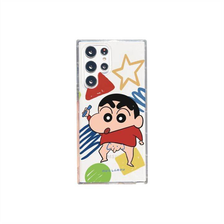 shine-electron-kawaii-crayon-shin-chan-samsung-ใหม่-a32-a51โปร่งใสเพื่อหมุนเคสโทรศัพท์ป้องกันการตกอุปกรณ์ตกแต่งดิจิตอล