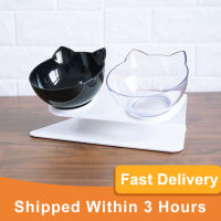 Non-slip Cat Bowls Double Bowls With Raised Stand Food And Water Bowls For Cats Feeders Cat Bowl Supplies Fast Delivery