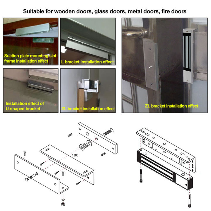 gembok-magnet-ไฟฟ้า600lbs-280กก-dc12v-ประตูเดียวไฟฟ้าควบคุมการเข้าถึง-gembok-magnet-กันน้ำมี-ไม่มีวงเล็บ-zl