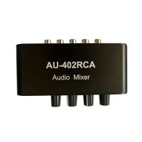 AU-402RCA Audio Mixer Signal Selector Switcher RCA Volume Controls Headphones Amplifier 4 in 2 Out