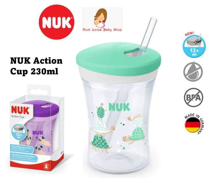 NUK Action Cup 230ml with Drinking Straw