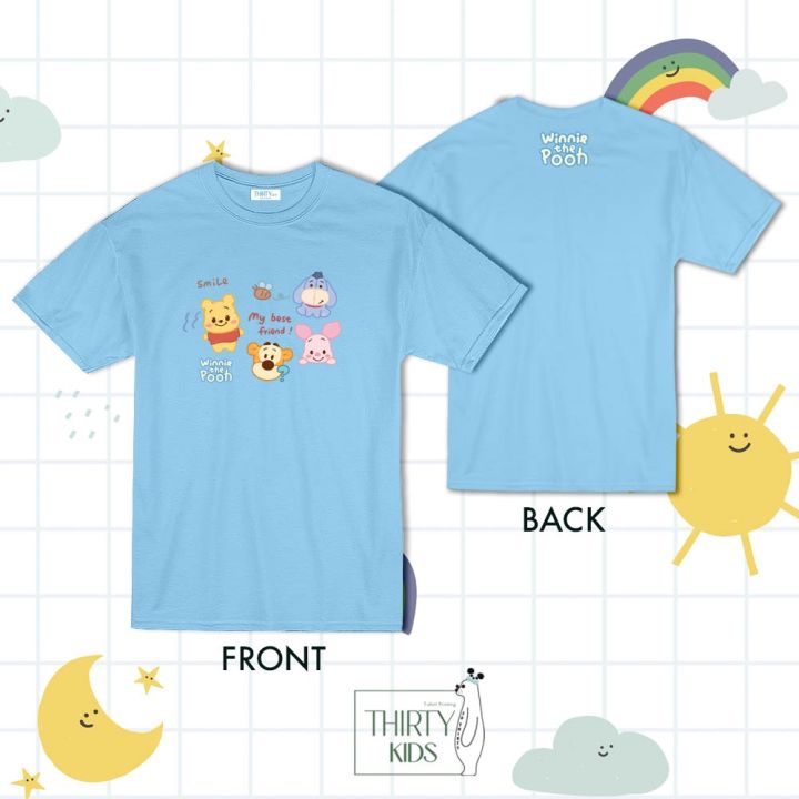 เสื้อยืดผ้าฝ้ายพิมพ์ลายขายดี-เสื้อยืดเด็กลาย-winnie-the-pooh-ผ้าcotton-poly-ผ้านุ่ม-ถนอมผิวใส่สบาย-s-5xl