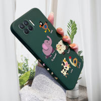 เคสสำหรับ OPPO A91 OPPO A92 OPPO เคสป้องกันกล้องคลุมทั้งหมดปลอกซิลิโคนเหลวรูปสัตว์น่ารักๆ2020 A93 2020