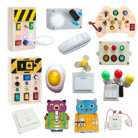 เด็ก Busy Board Montessori ของเล่นเด็กวัยหัดเดิน Sensory กิจกรรม Busyboard Baby Switch Plug Socket Light Part Cognition ของเล่น Game