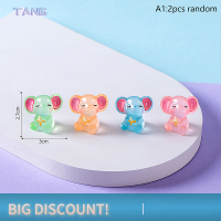 ?【Lowest price】TANG เครื่องประดับทำมือทำมือ2ชิ้นเรซินเรืองแสงขนาดเล็กการ์ตูน3D ช้างของเล่นตกแต่งภูมิทัศน์ไมโคร