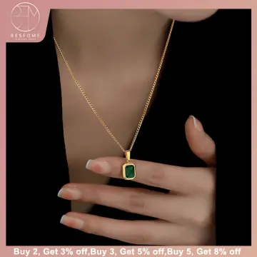 Buy Pearl Emerald Necklace Online | Rose