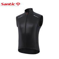 Santic เสื้อกั๊กนักปั่นจักรยานสำหรับ WM0C07031 Gilet ของผู้ชายเสื้อกั๊กไม่มีแขนผู้ชาย