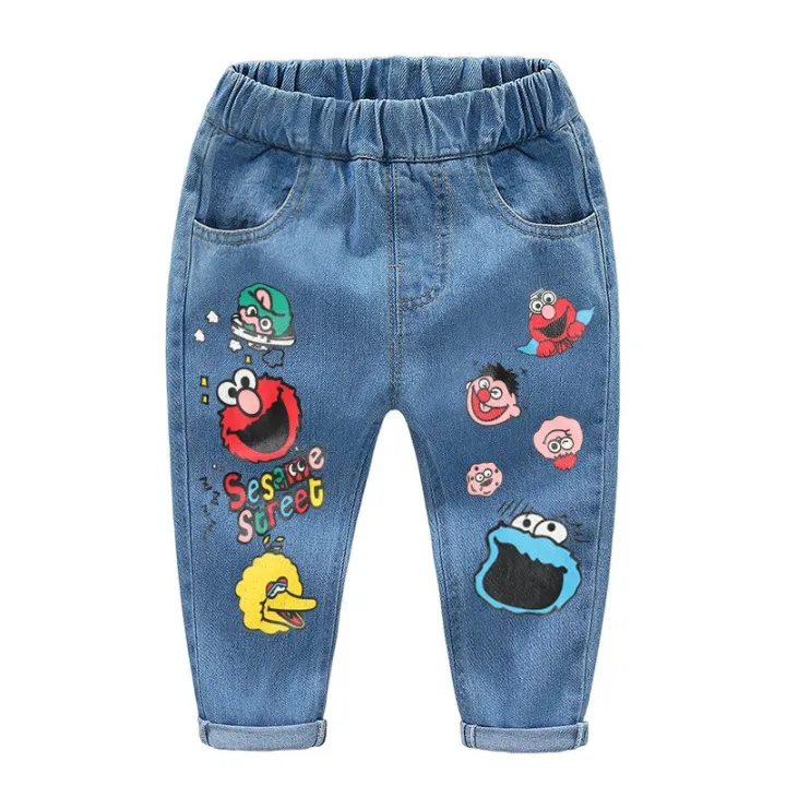 2022 Kids Harem Pant Fashion Girls Jeans Children Boys Trousers Cartoon  Print Denim Pants Baby Jean Infant Clothing | Lazada PH