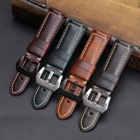 ▶★◀ Suitable for handmade oil-wax genuine leather watch strap Suitable for Le Locle moon phase fat sea PAM11120 22 24MM first layer cowhide