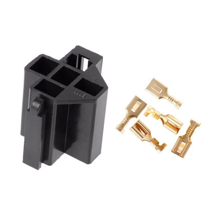 Relay Socket for 30A Relay 5 Pin set 6.3mm Auto Vehicle Relay Socket