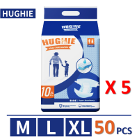 [รายการใหม่เข้ามา !!!] HUGHIE ผ้าอ้อมผู้ใหญ่ สูตรบางเบา มีอัตราการดูดซึมสูง 2000CC M/L/XL（50pcs）Adult Diapers