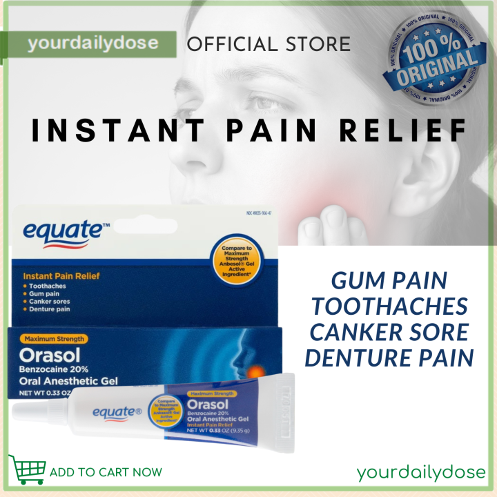Orasol Gel Maximum Strength 0.33 oz Oral MultiPain Relief vs Anbesol