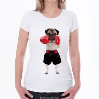 Fighting Panda/Pug Printed T Shirt Women Short Sleeve O-neck T-Shirt Summer Tops Causal Funny Tshirt Harajuku Streetwear