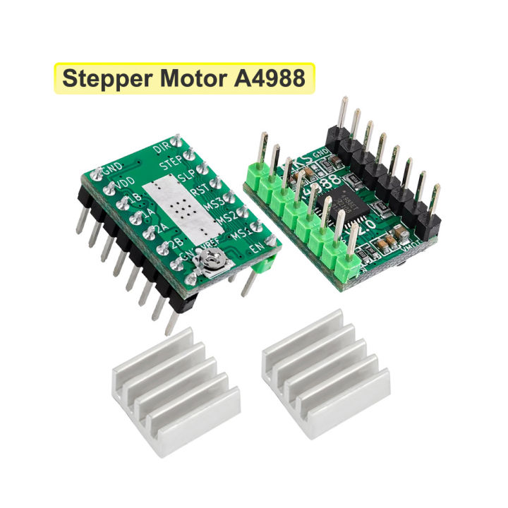 ที่มีคุณภาพสูง4ชิ้น-stepper-มอเตอร์ไดร์เวอร์-a4988ที่มีอ่างความร้อนสำหรับ-ramps-ultimaker-a4988-stepper-มอเตอร์ไดร์เวอร์3d-ชิ้นส่วนเครื่องพิมพ์