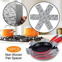 【CC】⊕  15pcs Non-Slip Placemat Resistant Pot Pan Holder Bowl Protector Coasters Protection Accessories