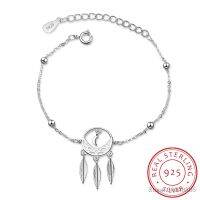 Simple Retro Pattern Literature Dream Catcher 925 Sterling Silver Temperament Female Trendy Resizable Bracelets SBR085