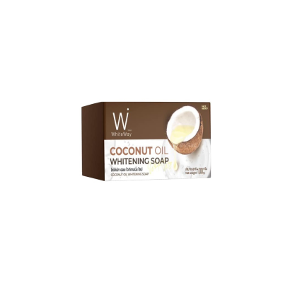 White Way coconut oil soap 100g. สบู่น้ำมันมะพร้าว ไวท์เวย์ ใช้ทุกวัน เพื่อผิวหน้า และผิวกายที่กระจ่างใส