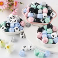 【YF】✇♠◙  Kovict 10pc Alphabet English Silicone Letters Beads 12mm  Jewelry Making Personalized Pacifier Chain