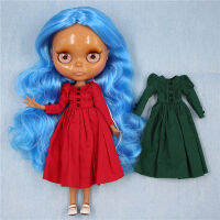 (ร้อน) DBS ชุด Icy blyth ตุ๊กตาชุดสีแดงสีเขียวชุด BJD ของเล่นเสื้อผ้าอะนิเมะชุด