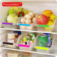 Houseeker Retractable ที่จัดเก็บในตู้เย็นลิ้นชักพลาสติกถนอมอาหารกล่องเก็บของประหยัดพื้นที่ชั้นวางของในตู้เย็นผู้ถือ