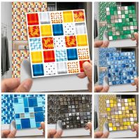 10pc Marble Mosaic Tiles Wall Sticker Adhesive Renovation Wallpaper for Decals Stick