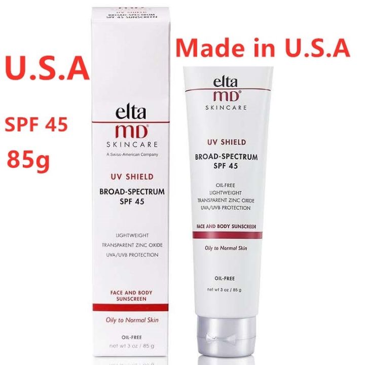 ของแท้-usa-elta-md-uv-physical-water-resistant-facial-sunscreen-spf-45กันแดด-85g-การผลิตของอเมริกา-made-in-u-s-a-shield