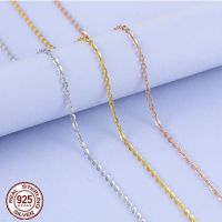 wholesale Price 925 sterling silver 0.8mm Link Rolo Chains necklace 40cm45cm 50cm55cm60cmfashion women 39;s Jewelry Chains