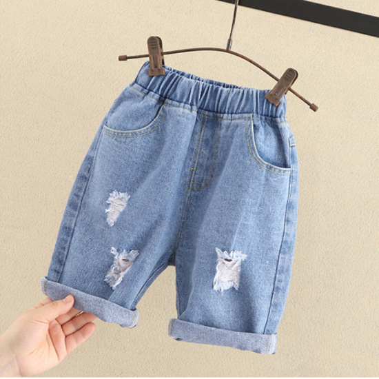 Ienens summer kids baby boys jeans shorts denim clothing trousers clothes - ảnh sản phẩm 1