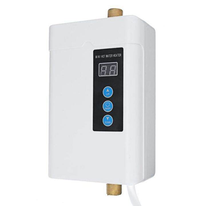 EU Plug Electric Water Heater 4000W 220V Tankless Instant Hot Water ...