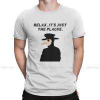 Plague Doctor Schnabel Tshirt For Men Relax ItS Just The Plagve Soft Leisure Sweatshirts T Shirt High Quality Trendy Loose