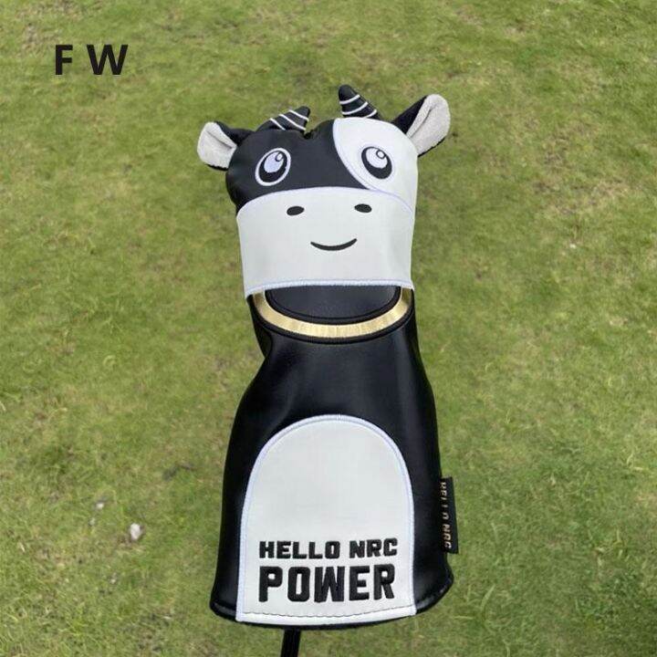 golf-club-cover-cartoon-cow-135-ut-for-driver-fairway-covers-hybrid-woods-waterproof-pu-leather-universal-headcovers-protector