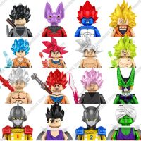 ตุ๊กตาบล็อกตัวต่ออนิเมะดราก้อนบอลคลาสสิกหุ่นเล็ก Disupo Soku Goku Vegeta Zamasu สำหรับเด็กของขวัญของเล่นเด็กผู้ชาย