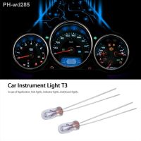 Instrument Panel T3 Warm Bulb 12V 30MA T3 Lamps 10pcs Universal Car Audio Gear Indicator Light Bulbs Instrument Bulbs Panel Warm