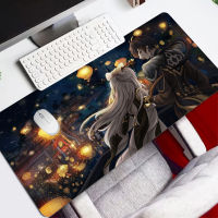 Genshin Impact Gaming Mousepads Mouse Pad Protector Cool Office Desk Mat NonSlip Blotter Laptop Desk Pad 900mm