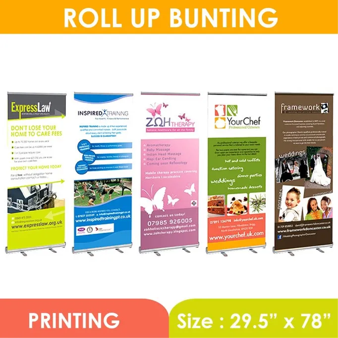 Roll Up Bunting Stand With Printing (FREE Design) Lazada