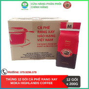 SenXanh CAFE Thùng 12 gói Cà phê Rang xay Moka Highlands Coffee 200g