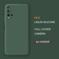 เคสโทรศัพท์ซิลิโคนเหลวใหม่สำหรับ Huawei Honor 20 Pro 20S Nova 5T เคสฝาหลังแบบนิ่มของแท้