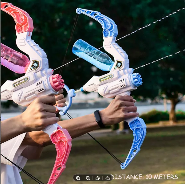 New Bubble Gun Electric Bow and Arrow Automatic Bubble Blower and