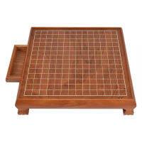 Go Game Go Retro โบราณ Go Table ผู้ใหญ่เด็ก Chess Go Chinese Exquisite Wood Board (Naked Board)-qeangshe