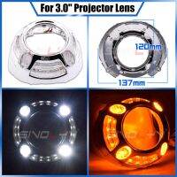 LED Switchback Dual Colors BM Angel Eyes Halo Shrouds For Bi-Xenon Projector Lens 2.5 H1/3.0 Hella 3R/Q5 Mask Covers Bezels Covers Turn Signal Lamps Retrofit