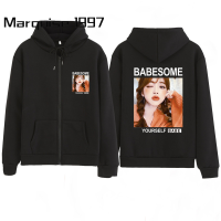 Marquise1997 เสื้อฮู้ด เสื้อแขนยาวอบอุ่น หลวมและสบาย น่ารัก เท่ สไตล์ ชิค WWY2393GZ6 40Z231007