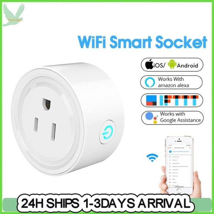 WiFi Smart Socket Power Outlet Remote Control Energy Monitor With Alexa/Google Voice Command